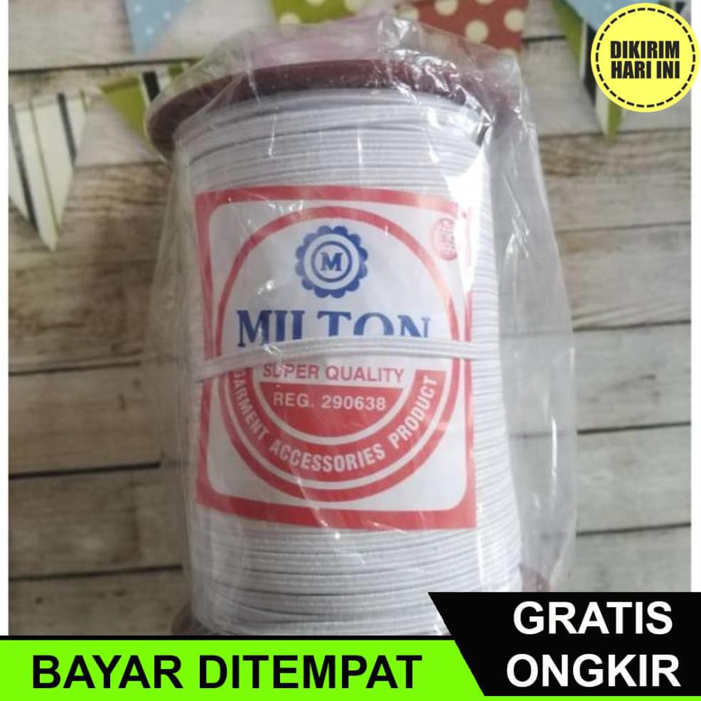 

(BAYAR DITEMPAT) DC5066 KARET ELASTIS TALI MASKER 3 MM MILTON C3 ROL 50 YARD