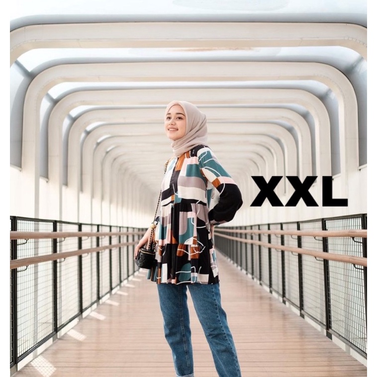 JENNA BLOUSE BLACK VANILLA HIJAB