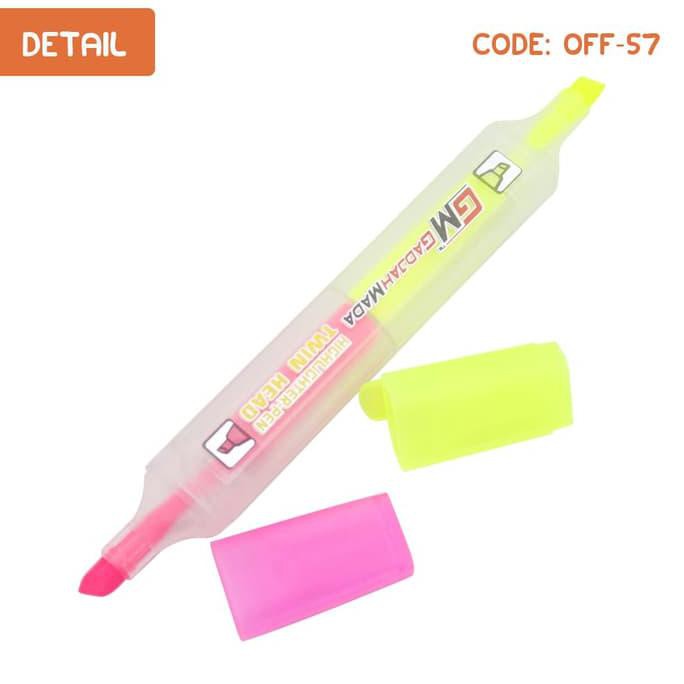 ALAT TULIS HIGHLIGHTER PEN TWIN HEAD