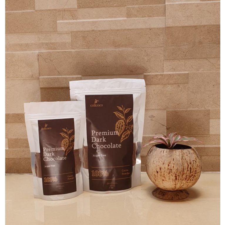 Collcoco Premium Dark Chocolate 100% kakao bubuk untuk minuman coklat / campuran kue 150 GRAM