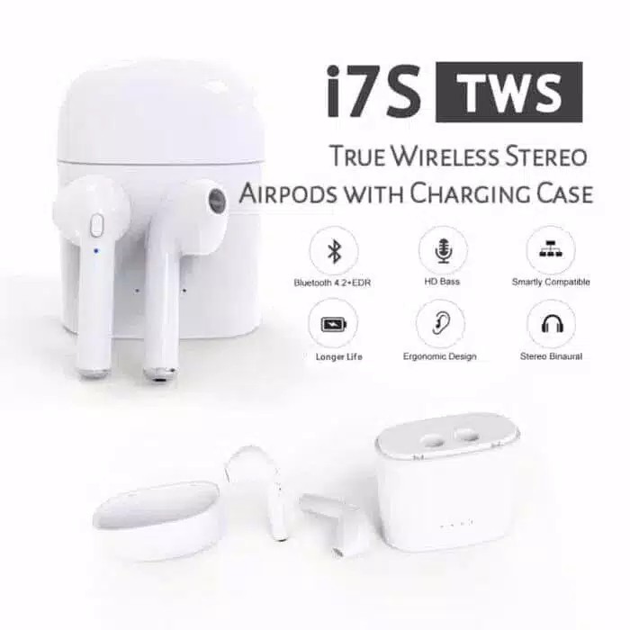 (COD) Headset Bluetooth wireless Earphone Aipods HBQ I7S TWS Twins With Charging Case cod