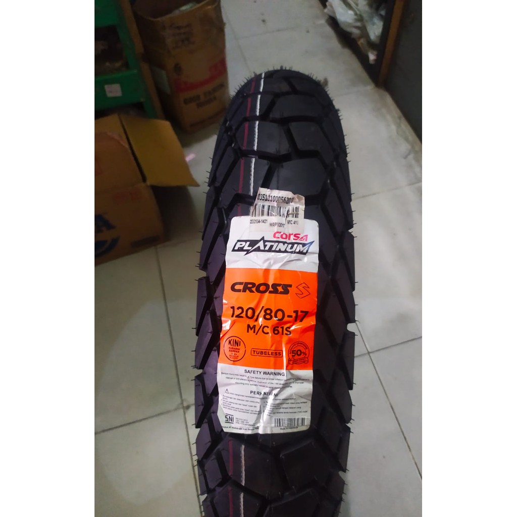 BAN CORSA PLATINUM 120-80-17 CROSS S TUBELESS