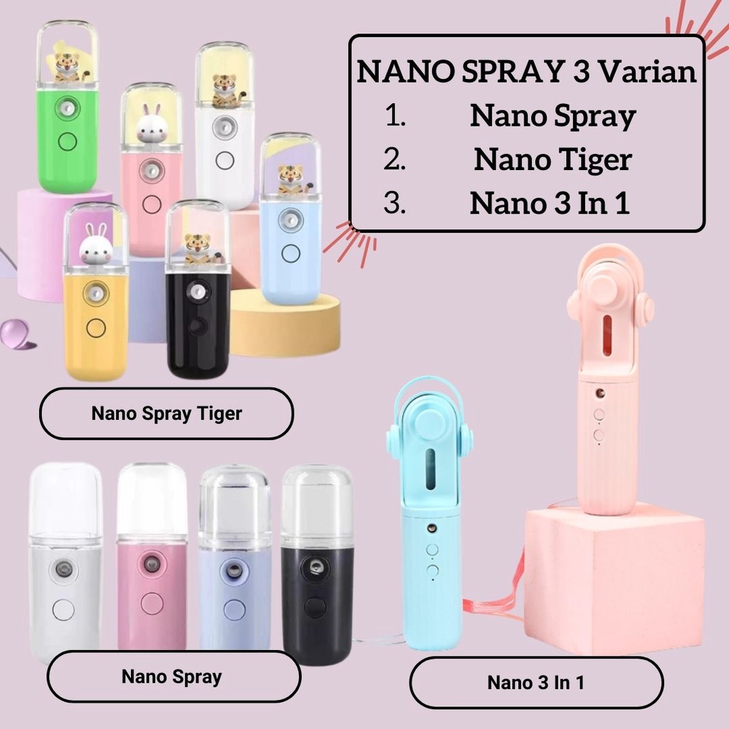 Nano Spray Usb Portable Mist Sprey Melembutkan Kulit Wajah Mini Humidifier