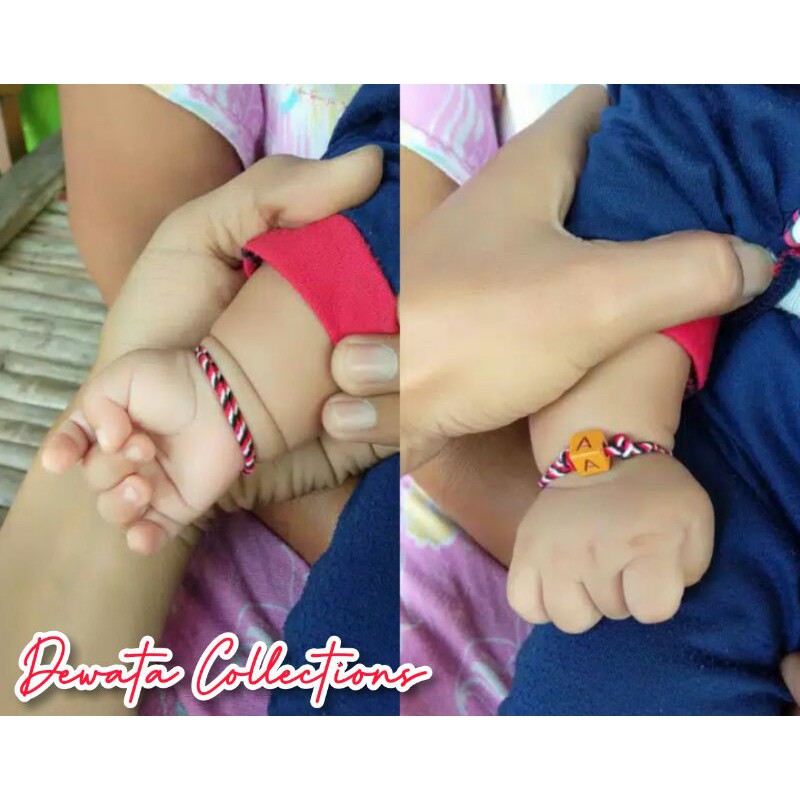 Gelang Tridatu Inisial(B - Z) Bayi /Dewasa/Gelang Khas Bali