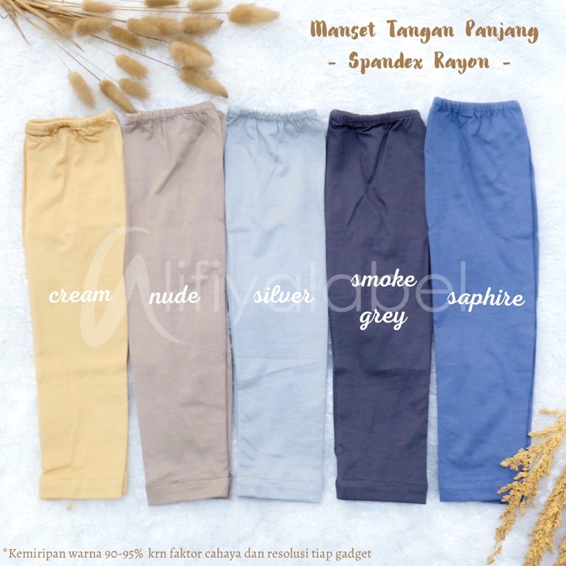 MANSET TANGAN PANJANG PREMIUM KAOS RAYON / SPANDEK RAYON / KATUN SPANDEK