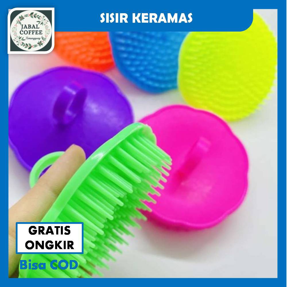 Sisir Silikon / Sisir Mandi / Sisir Keramas Karet / Sisir Keramas Bunder Karet J83