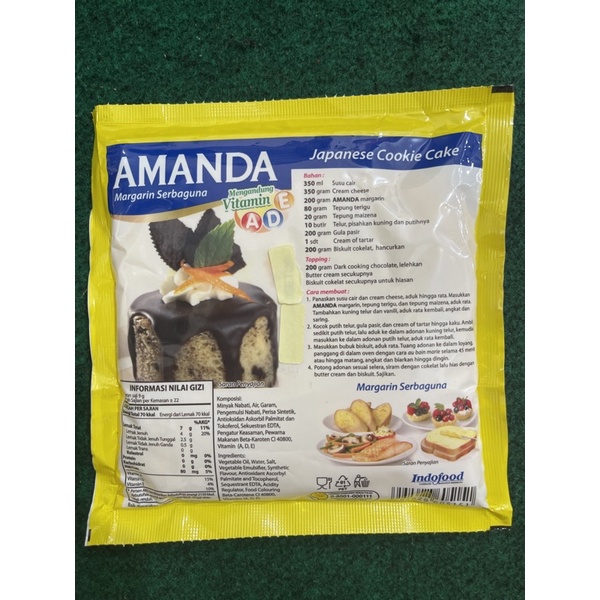 Margarin AMANDA 200gr / mentega / butter