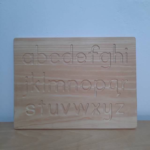 

Tracing board Alphabet Bolak Balik - Papan belajar Baca Kayu