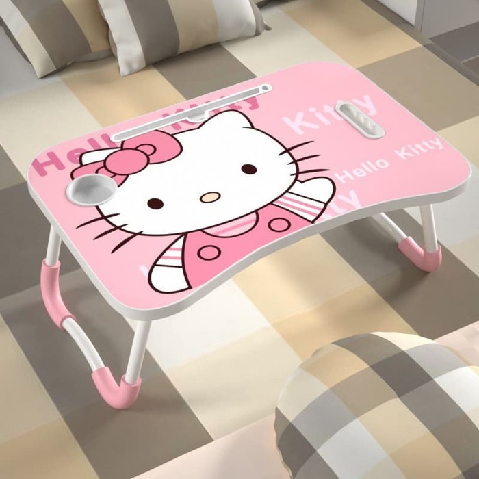 Meja Belajar Lipat Serbaguna / Meja Belajar Anak Karakter Doraemon Hello Kitty Meja Duduk Lantai Lap