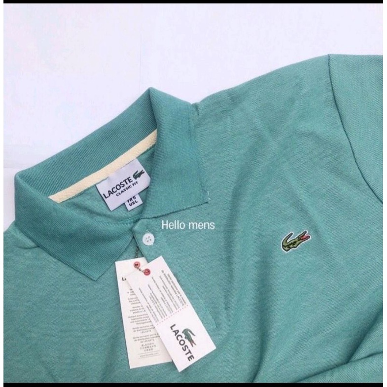 KAOS POLO SHIRT PRIA/KAOS BERKERAH/WARNA HIJAU MINT/POLO SHIRT TERBARU/KAOS KRAH DISTRO