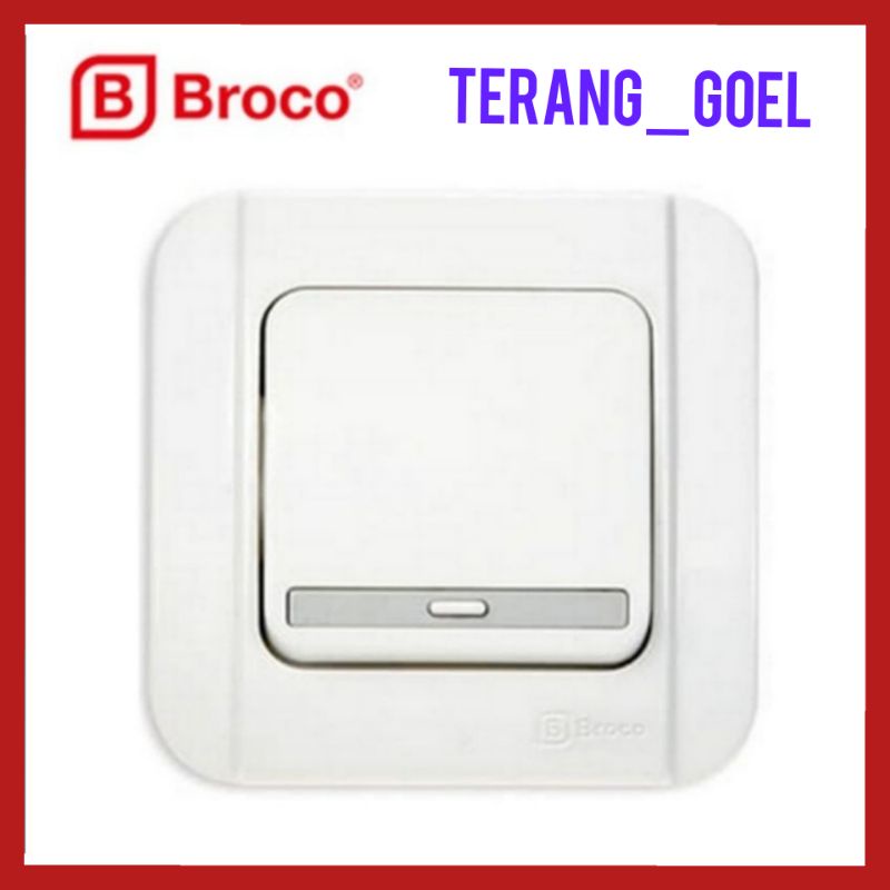 SAKLAR ENGKEL BROCO GALLEO /SAKLAR TUNGGAL BROCO GALLEO / IB SINGLE SWITCH SNOW WHITE GALLEO