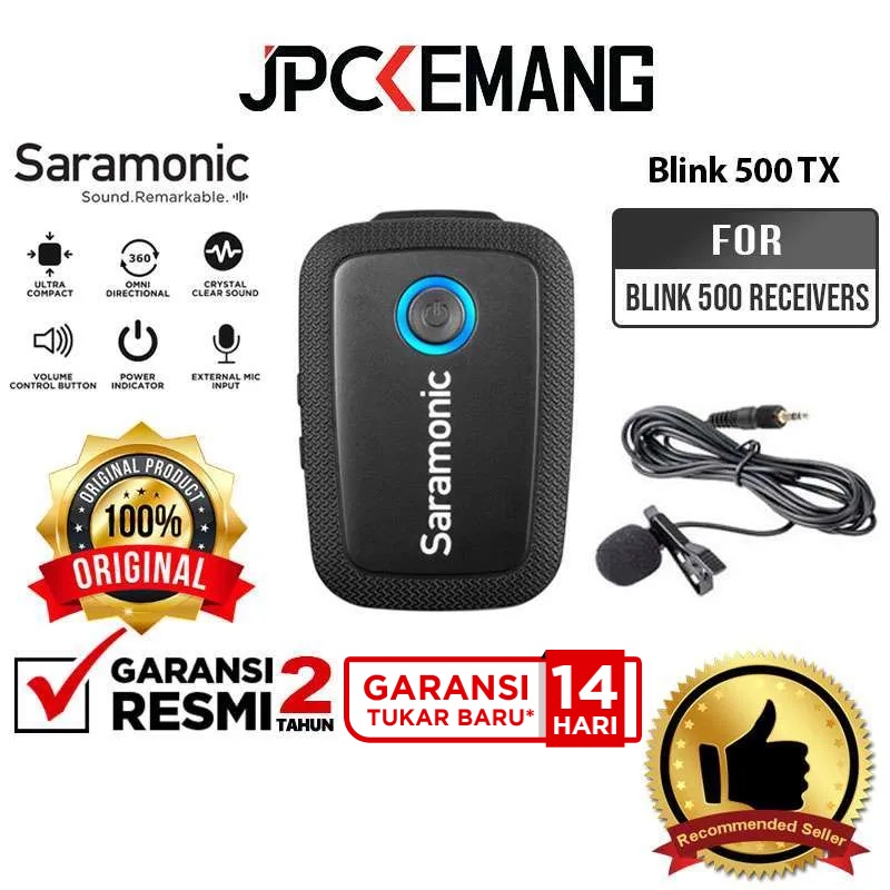 Saramonic Blink 500 TX Wireless Clip-On Transmitter Blink500 TX Garansi Resmi