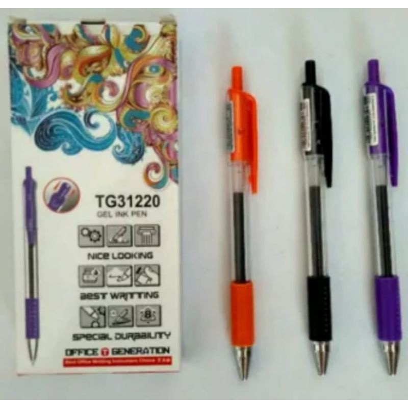 

pulpen gel ink tizo 0,5 mm tinta hitam
