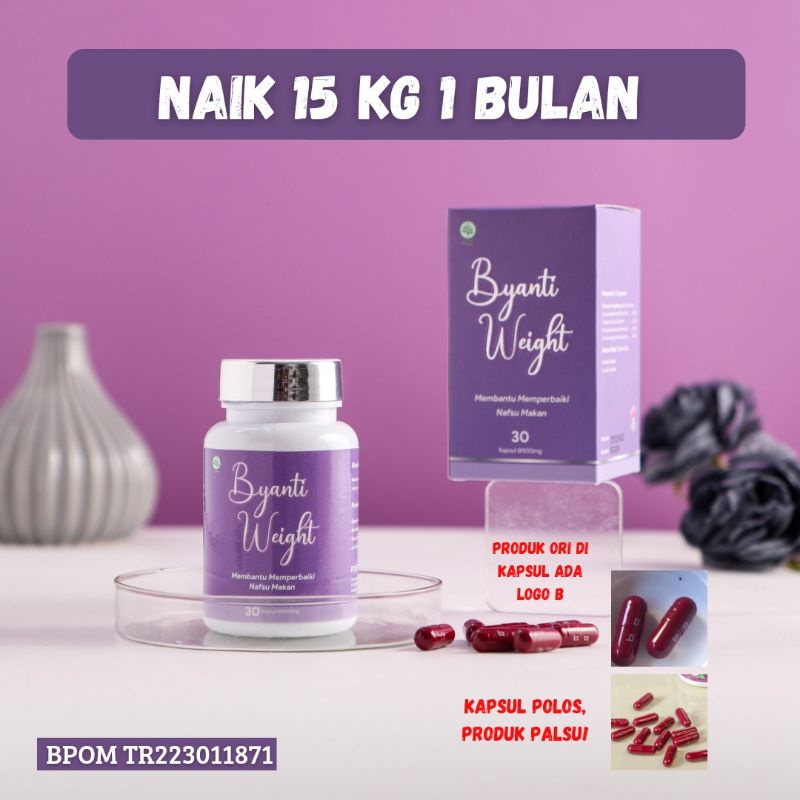 PENGGEMUK BADAN AMPUH BPOM OBAT PENGGEMUK BADAN  / BYANTI WEIGHT