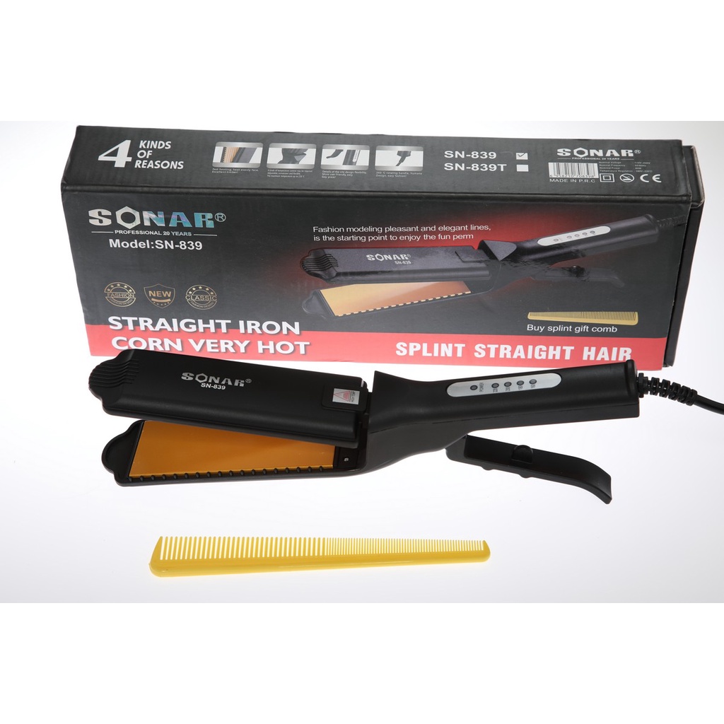 SONAR SN 839 ORIGINAL CATOKAN RAMBUT PLAT LEBAR ALAT CATOK LURUS PROMO-TARABABYSTORE