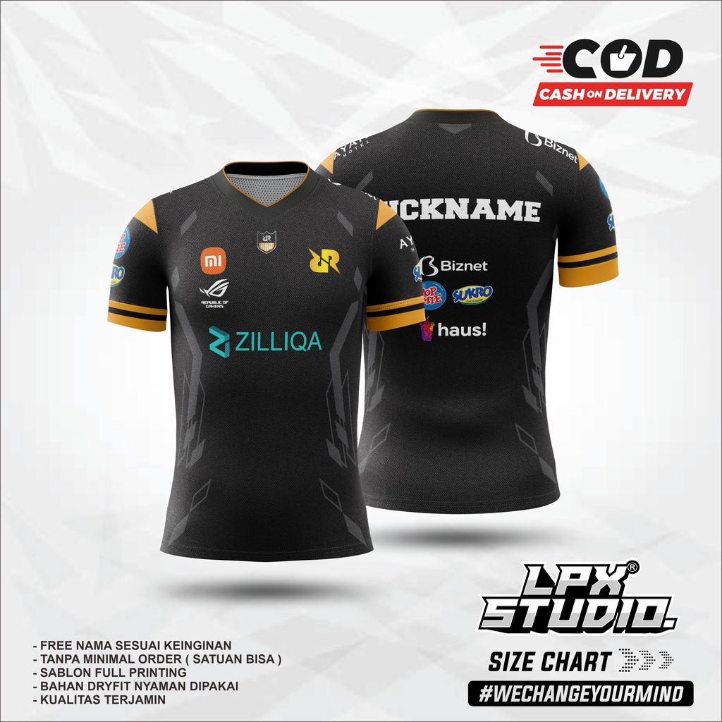 Jersey Baju Rrq Esport Rex Regum Qeon New 2022 Free Name Set