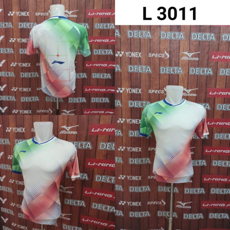 LI-NING 3011 BAJU KAOS JERSEY PAKAIAN OLAHRAGA BADMINTON BULUTANGKIS IMPORT