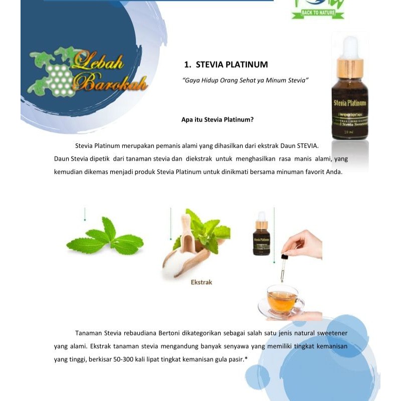 

OBAT DIABETES 100% AMPUH /PENGGANTI GULA STEVIA PLATINUM
