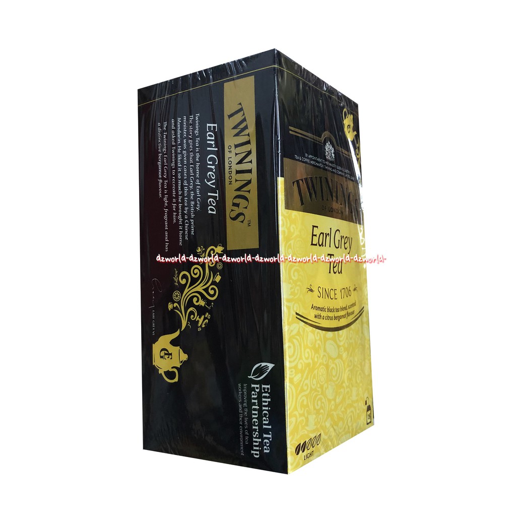 Twinings Early Grey Tea Decaffinated 25bag Aromatic Black Tea Bland Twining Teh Hitam