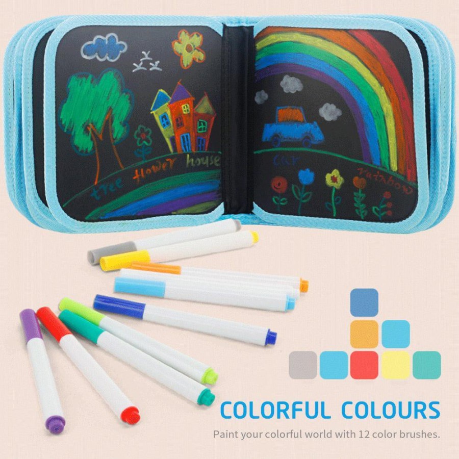 

Magic Book Menggambar Mewarnai Reuseable Drawing Book Grafifiti Book Mainan Anak