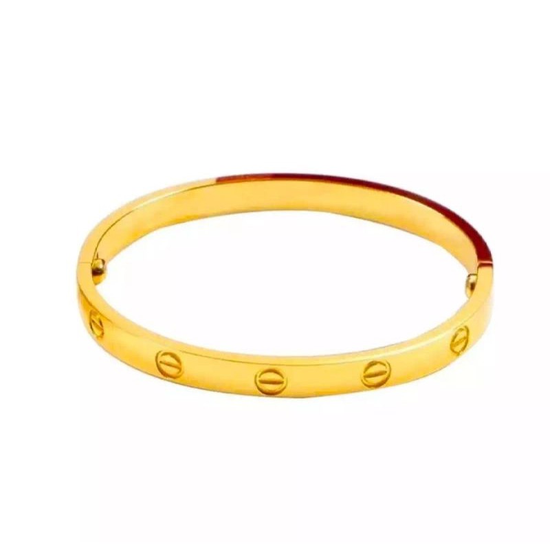 &quot; TMALL &quot; A020 Gelang tangan Titanium wanita Dewasa lapis emas 22k anti luntur