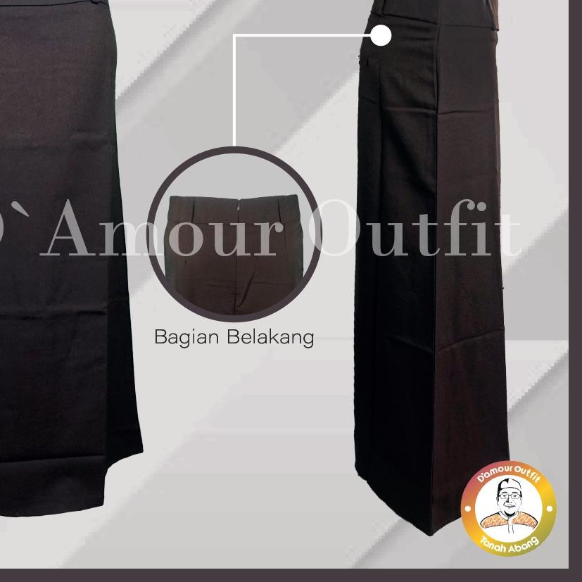 SALERok Kerja Wanita Panjang LINE A Ukuran S - 4L JUMBO Bahan Gabardine Premium Hitam Abu Mocca Cokl