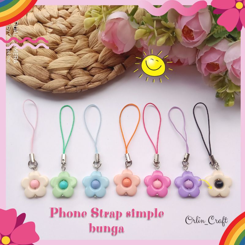 Phone Strap Phone Strap Bunga Simple Phone Strap Simple