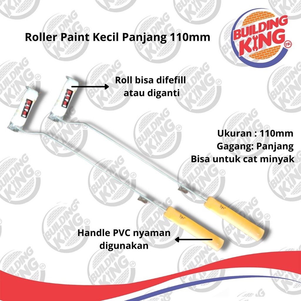 Roll Cat Mini Kuas Koas Rol Kecil Roller Gagang Panjang Kapal Tembok