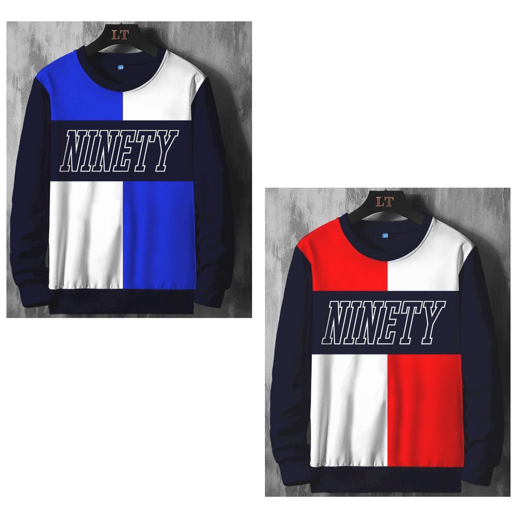 POLILE - BAJU SWEATER NINETY / atasan lengan panjang / sweater kece / baju distro / fashion cowo / terbaru / terlaris