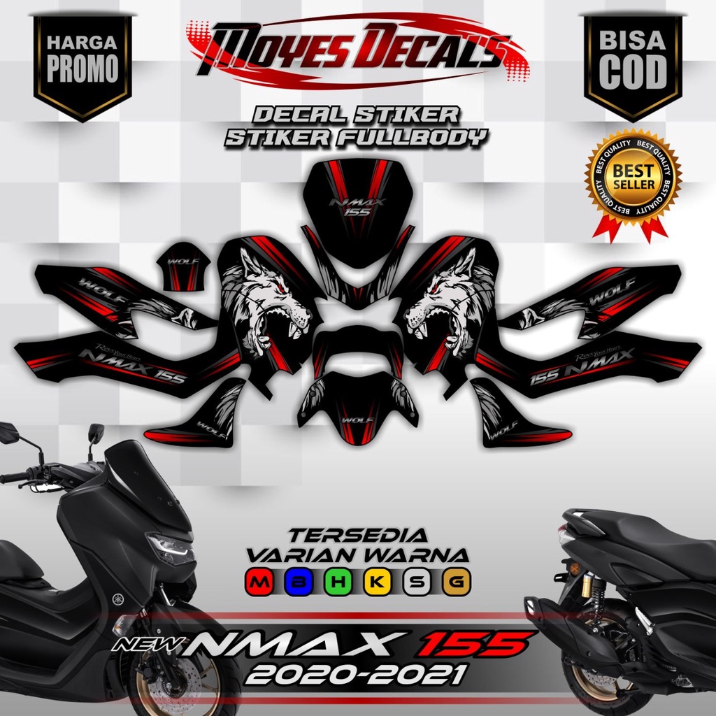 BISA COD Decal Nmax New Full Body Stiker Nmax New Full Body Dekal Nmax New Srigala Stiker Nmax New F