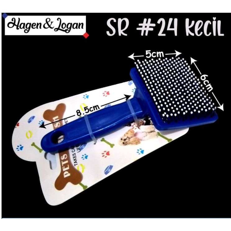 Sisir Slicker Tumpul SR 24 Kecil Bulu Rambut Hewan Kucing Anjing