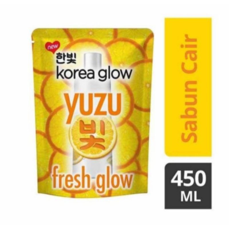 Body wash Korea glow Yuzu /sabun mandi 450ml