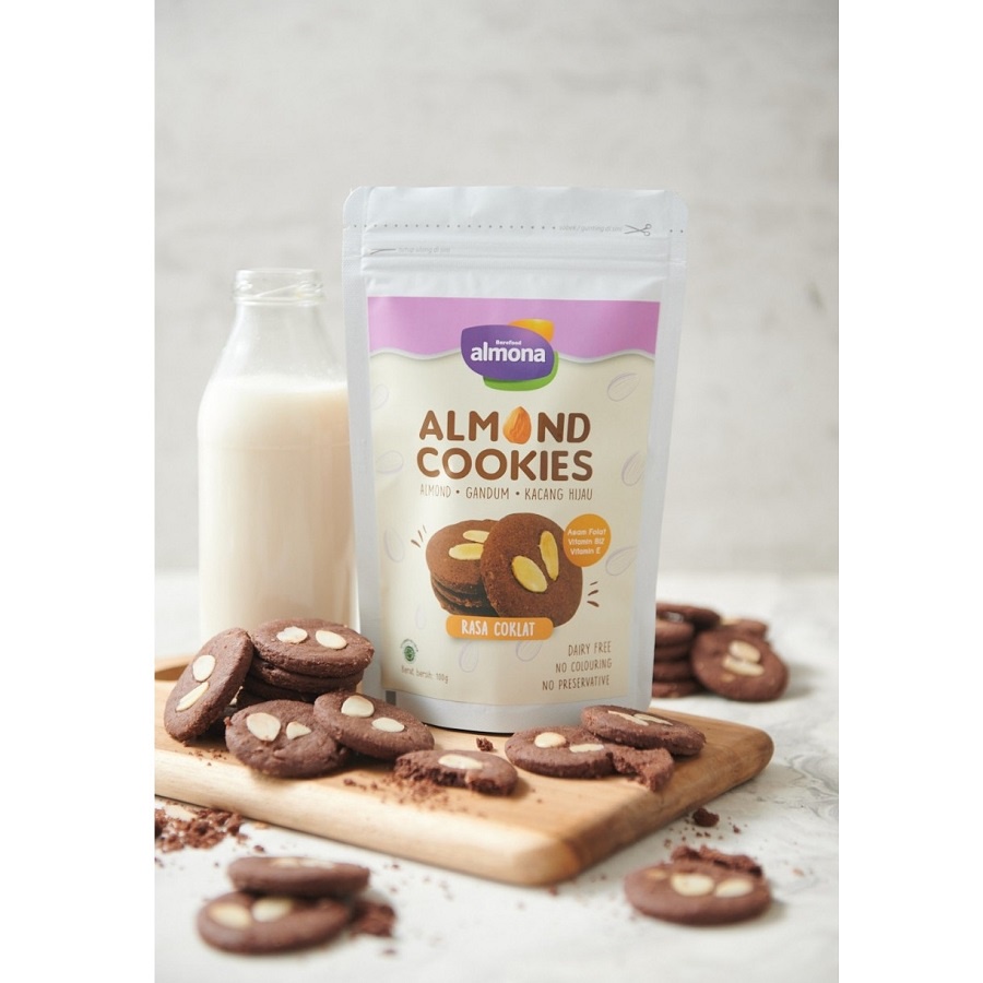 Almona Almond Cookies dari Barefood Cemilan Snack Sehat