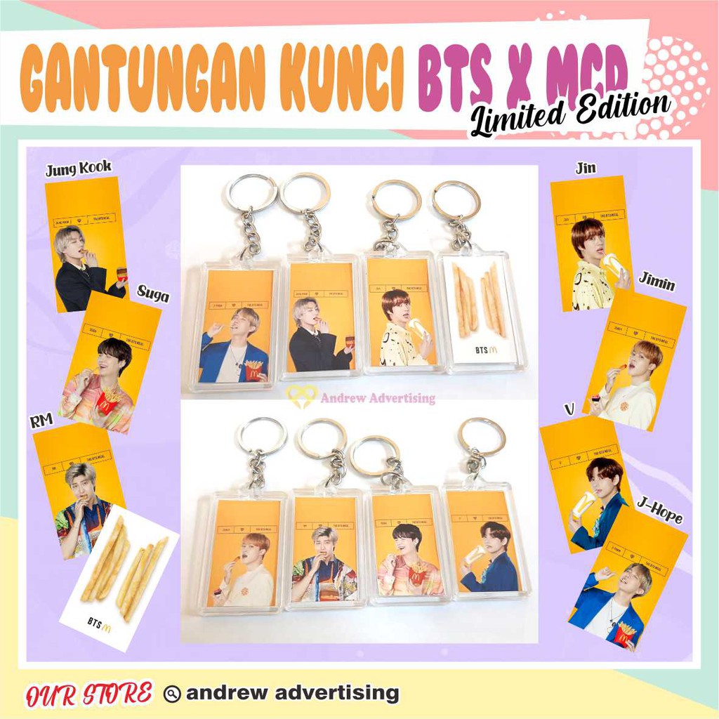 Gantungan Kunci BTS x MCD / Keychain BTS