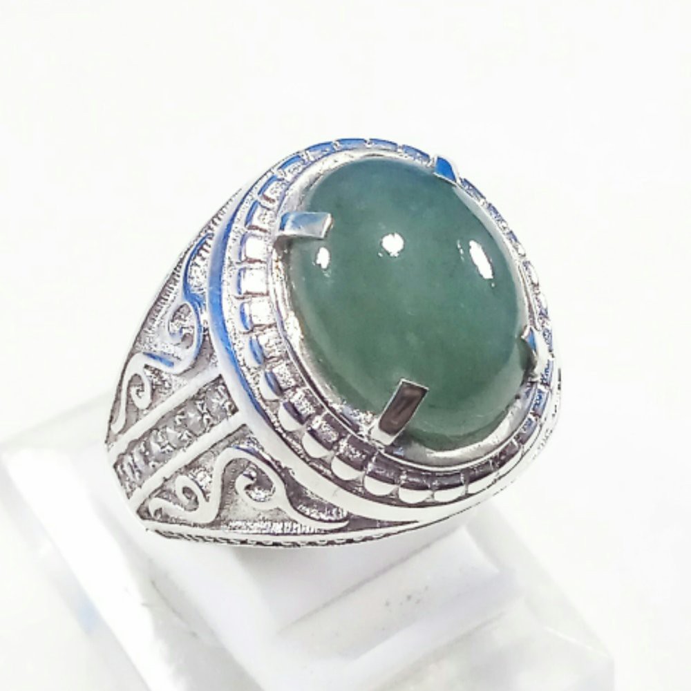 CINCIN BATU AKIK PERMATA NATURAL GIOK BURMA NATURAL JADEITE JADE TYPE A MEWAH DAN TERMURAH