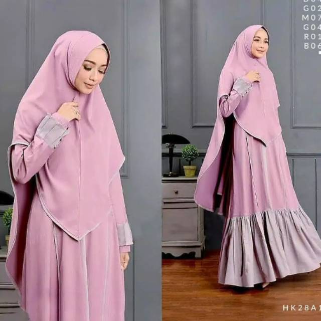 SET gamis arsya + jilbab terlaris