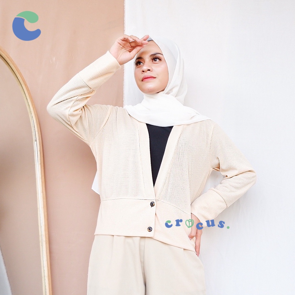 [ 𝐂𝐫𝐨𝐜𝐮𝐬 ] Weekly Outer Rib / Atasan Wanita-Weekly - MOKA