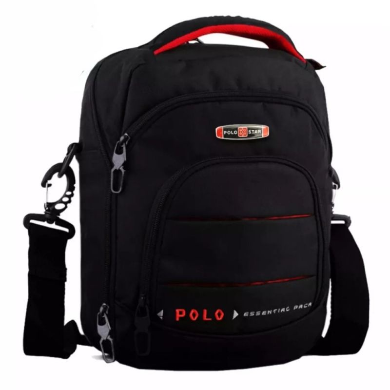 6.6 Shopee Belanja Gratis!! 150Pcs Tas Selempang Pria POLO Model 39121 Tas Tablet 10 Inchi Tas Outdoor Bahan Nilon Waterproof