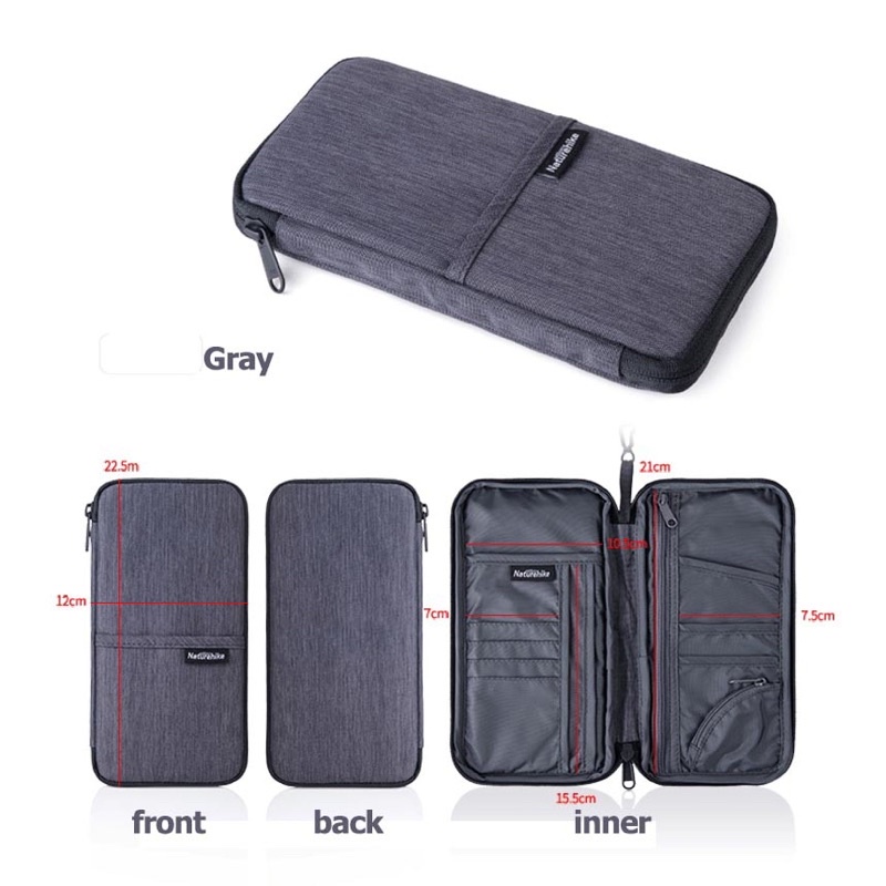 NatureHike Dompet Paspor dan Kartu - NH17C001-B - Gray