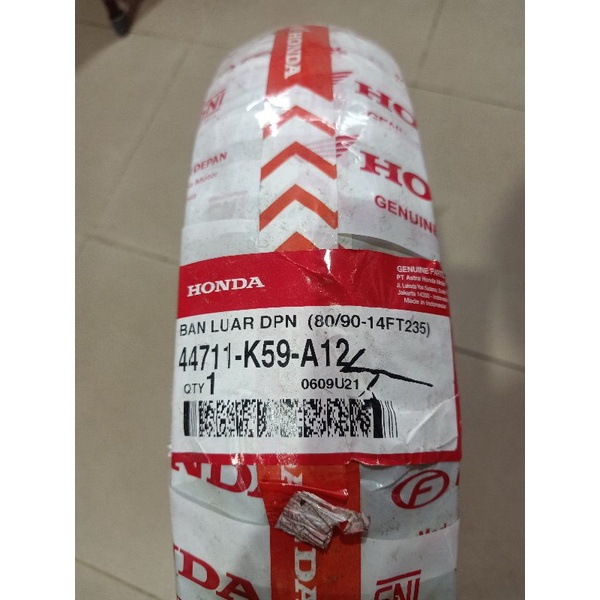 BAN 80/90-14 ORI HGP 44711-K59-A12 TL TUBELESS