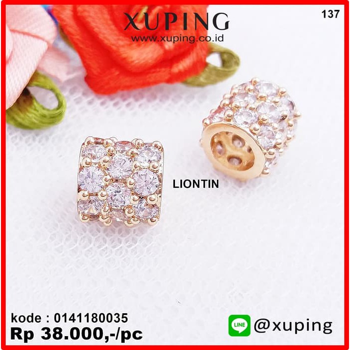 XUPING LIONTIN MOTIF TABUNG EMAS ZIRCON 0141180035