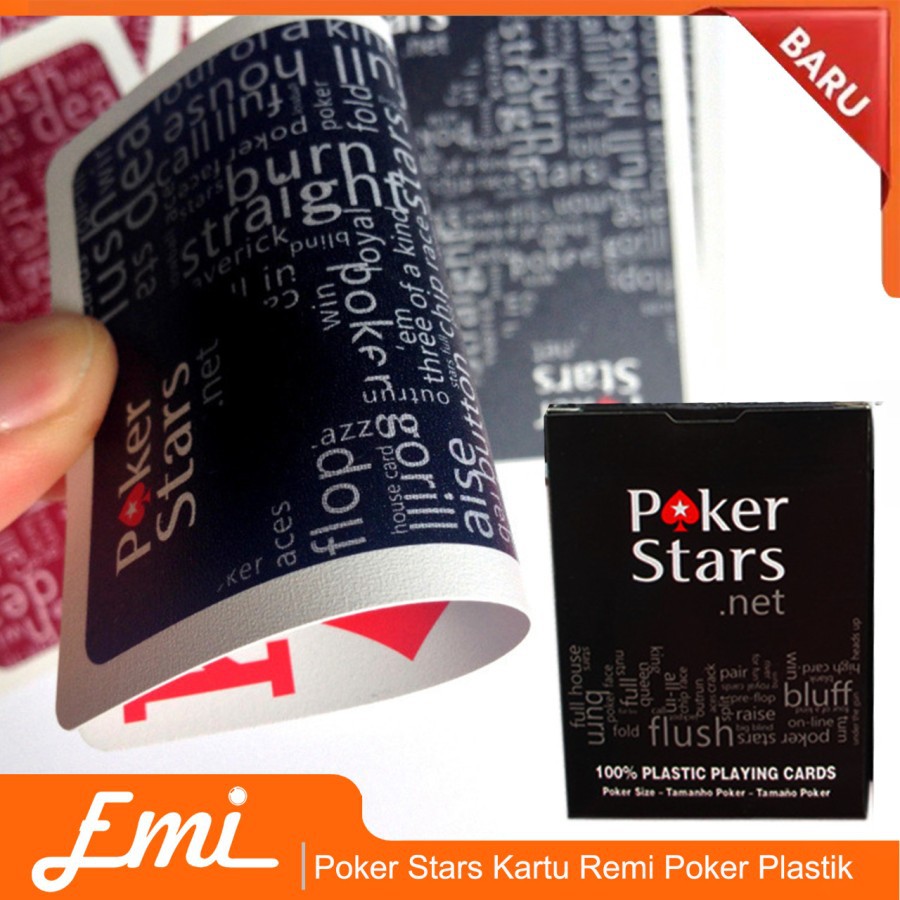 Kartu Remi Poker Stars Plastik