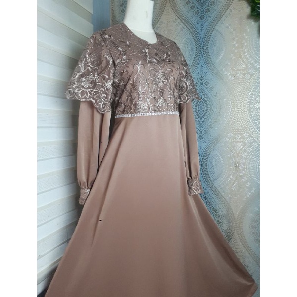 GAMIS PESTA MODERN GAMIS BRUKAT MODERN GAUN WISUDA GAUN BRIDESMAID SERAGAMAN GAMIS COUPLE  SERIMBIT