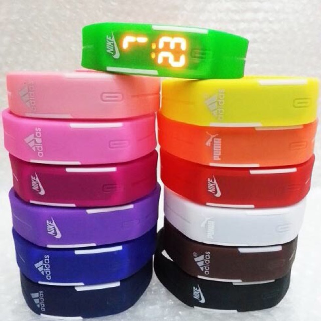 Jam Tangan Gelang Magnet LED PUMA NIKE ADIDAS