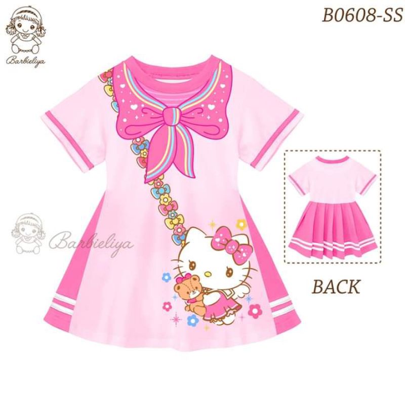 BARBIELIYA 48 DRESS ANAK bahan katun, printing