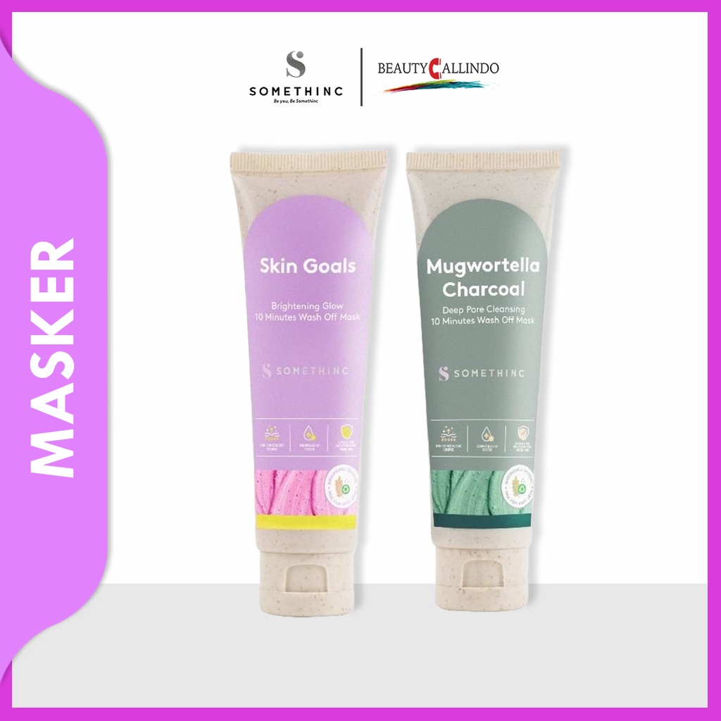 SOMETHINC 10 Minutes Wash Off Mask Mugwortella Charcoal - Skin Goals Brightening Glow