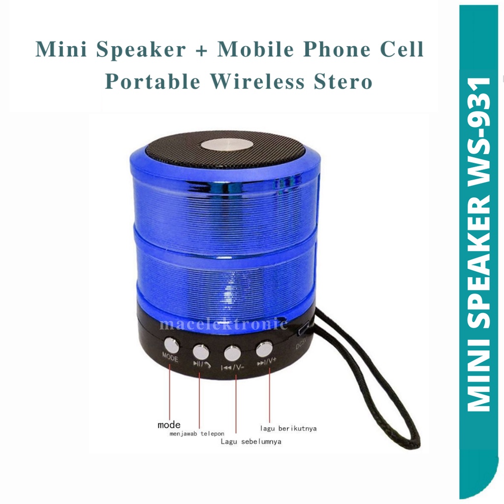 Mini Speaker Wireless Portable Stereo Speaker Lingkaran meriam baja kecil  Mini BT Speaker Bass Wireless Audio Portable Speakers Bulat Meriam Baja Kecil