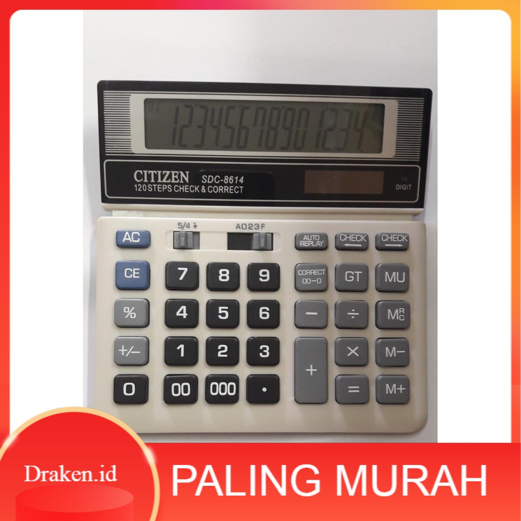 

[COD} Kalkulator Citizen SDC 8614 . Kalkulator 14 digit