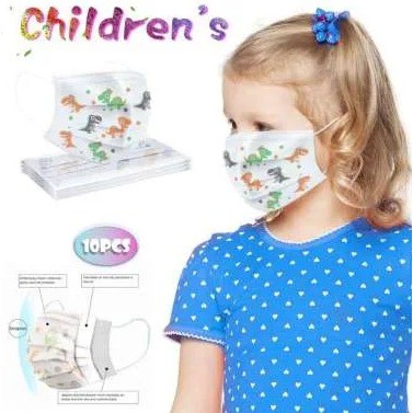 Masker Anak 3 ply Child Protective Mask 1 pack isi 10 pcs Disposeable