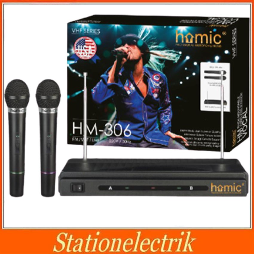Microphone Wireless - Homic HM-306